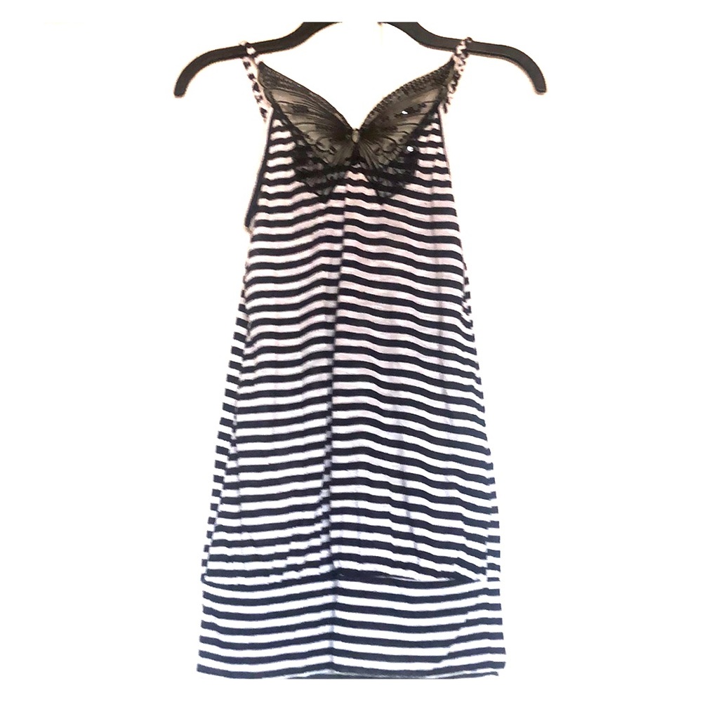 Black and white stripe tank top